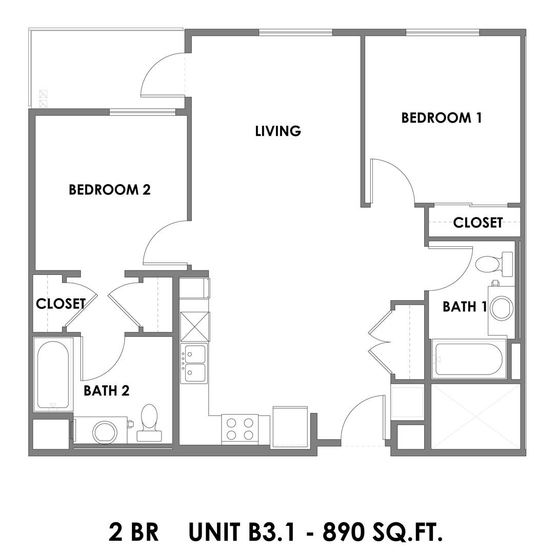 Apartment for rent at 3060 W Olympic Blvd, Los Angeles, CA 90006