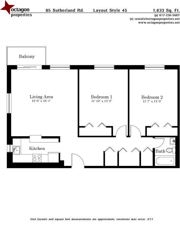 Apartment for rent at 85 Sutherland Rd #35, Brighton, MA 02135