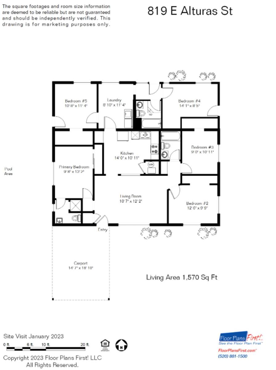 Apartment for rent at 819 E Alturas St, Tucson, AZ 85719