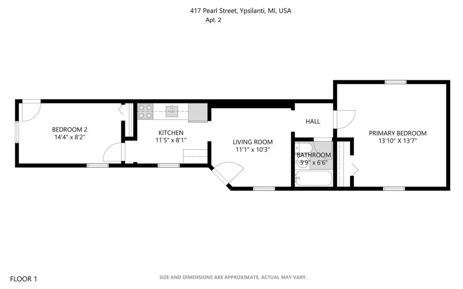 Apartment for rent at 417 Pearl St #2, Ypsilanti, MI 48197