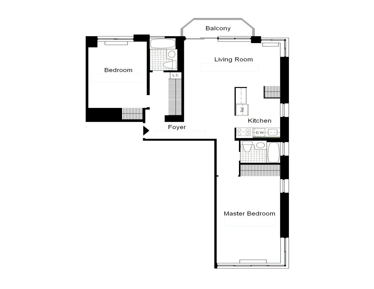 Apartment for rent at 235 W 48th St #32BB, New York, NY 10036