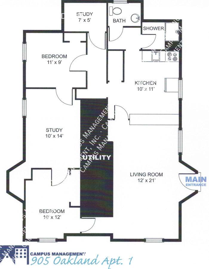 Apartment for rent at 905 Oakland Ave #1, Ann Arbor, MI 48104