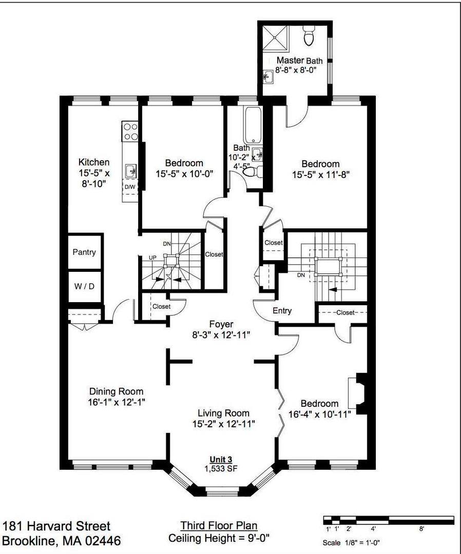 Apartment for rent at 181 Harvard St #6, Brookline, MA 02446