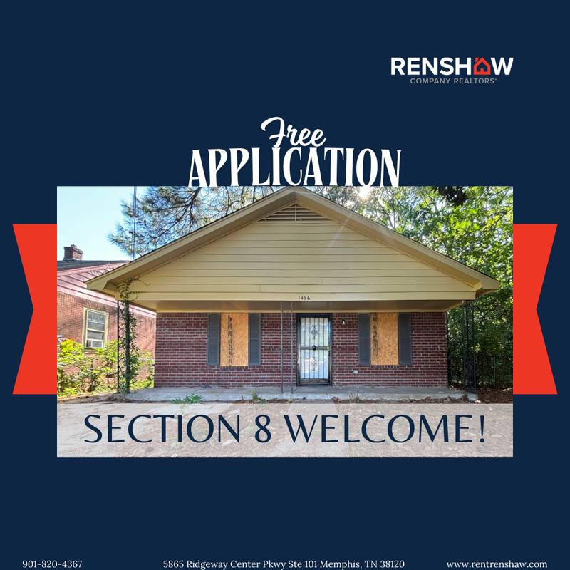 House for rent at 1496 Oakwood St, Memphis, TN 38108