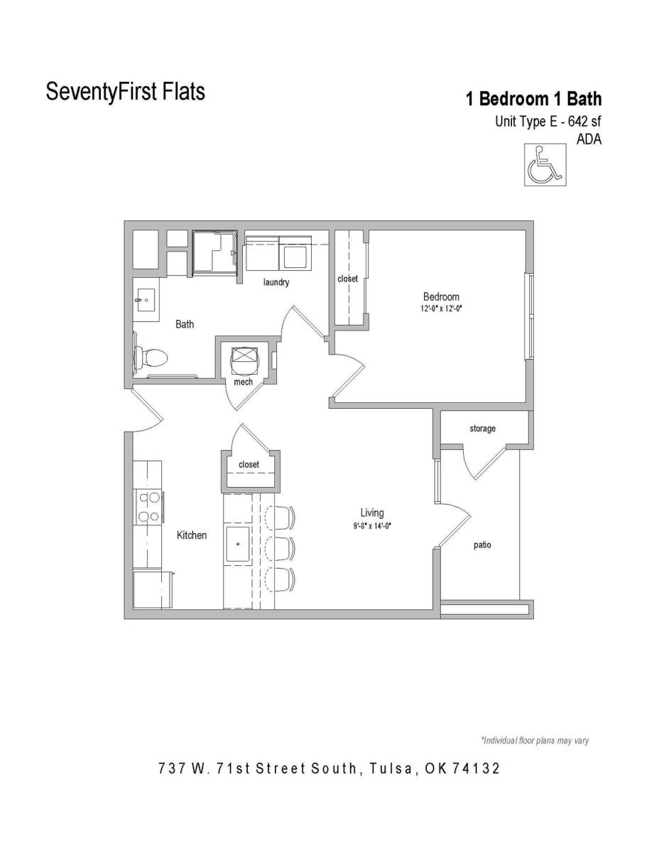 Apartment for rent at 737 W 71st St, Tulsa, OK 74132