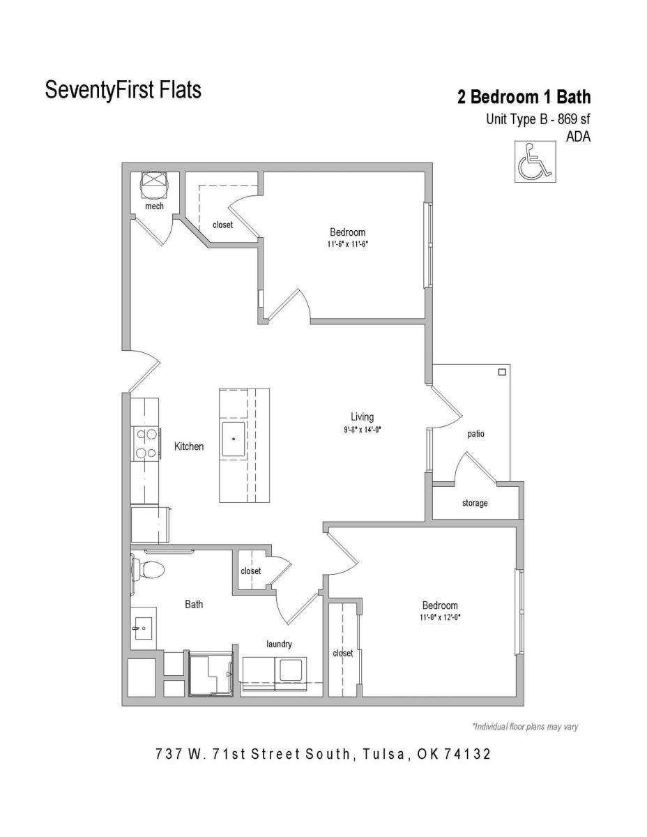 Apartment for rent at 737 W 71st St, Tulsa, OK 74132