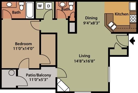 Apartment for rent at 4480 Platinum Dr, Greensboro, NC 27409