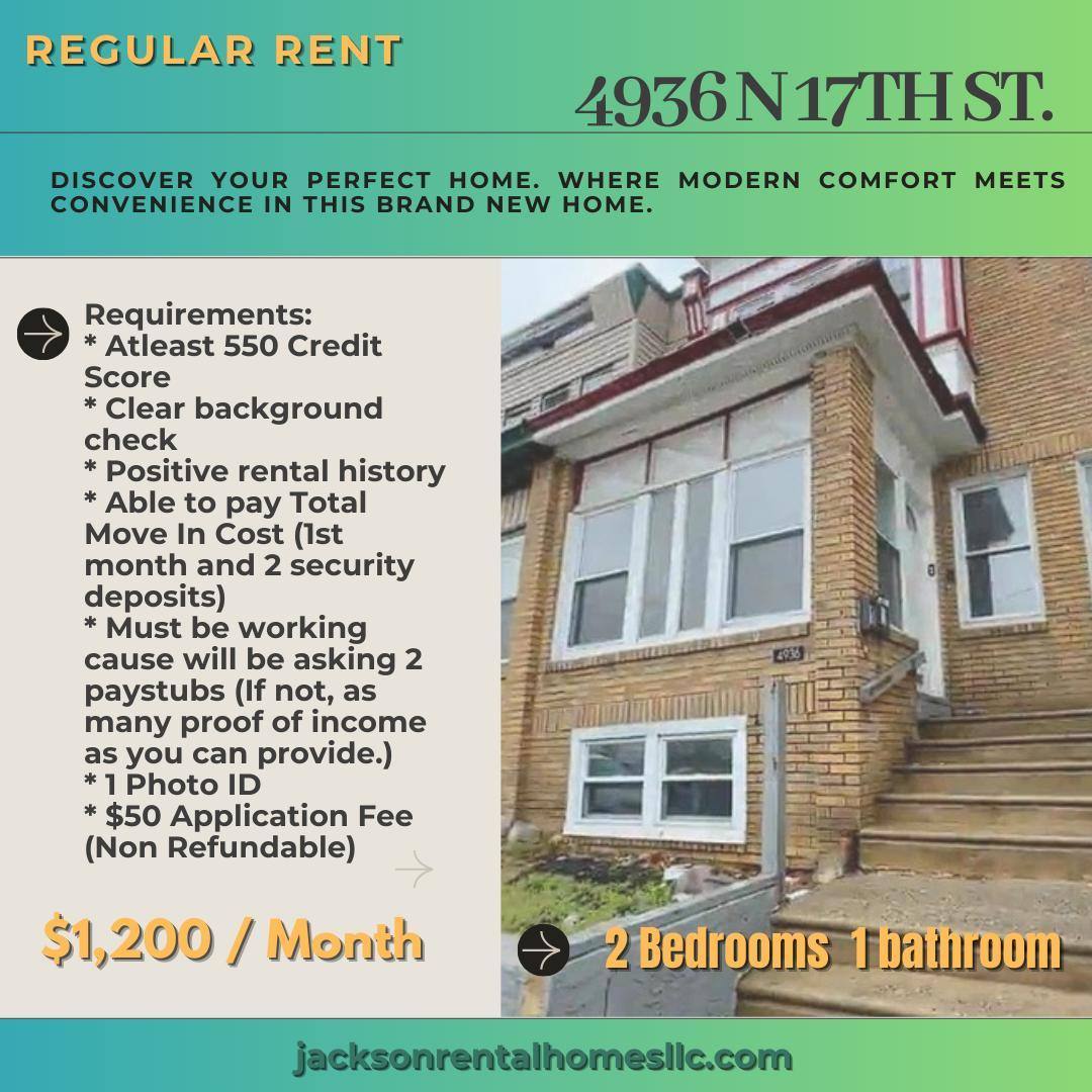 House for rent at 4936 N 17th St, Philadelphia, PA 19141