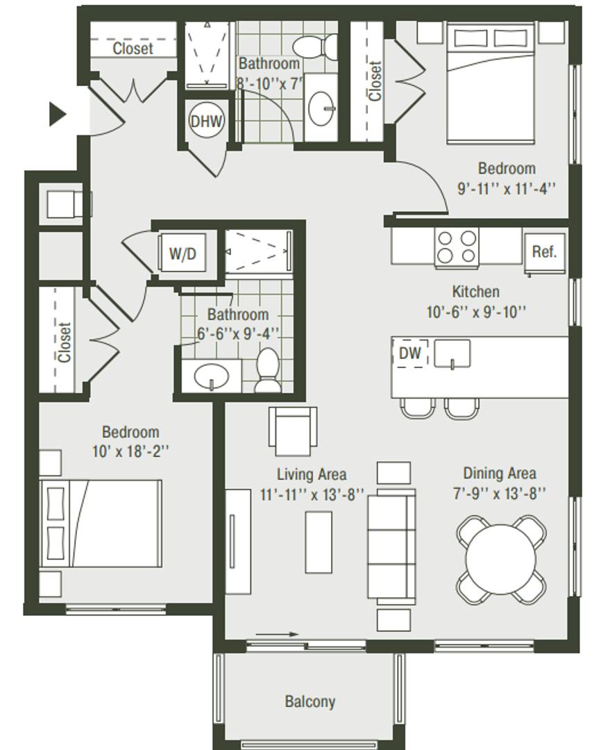 Apartment for rent at 99 Gardner St #2D, West Roxbury, MA 02132