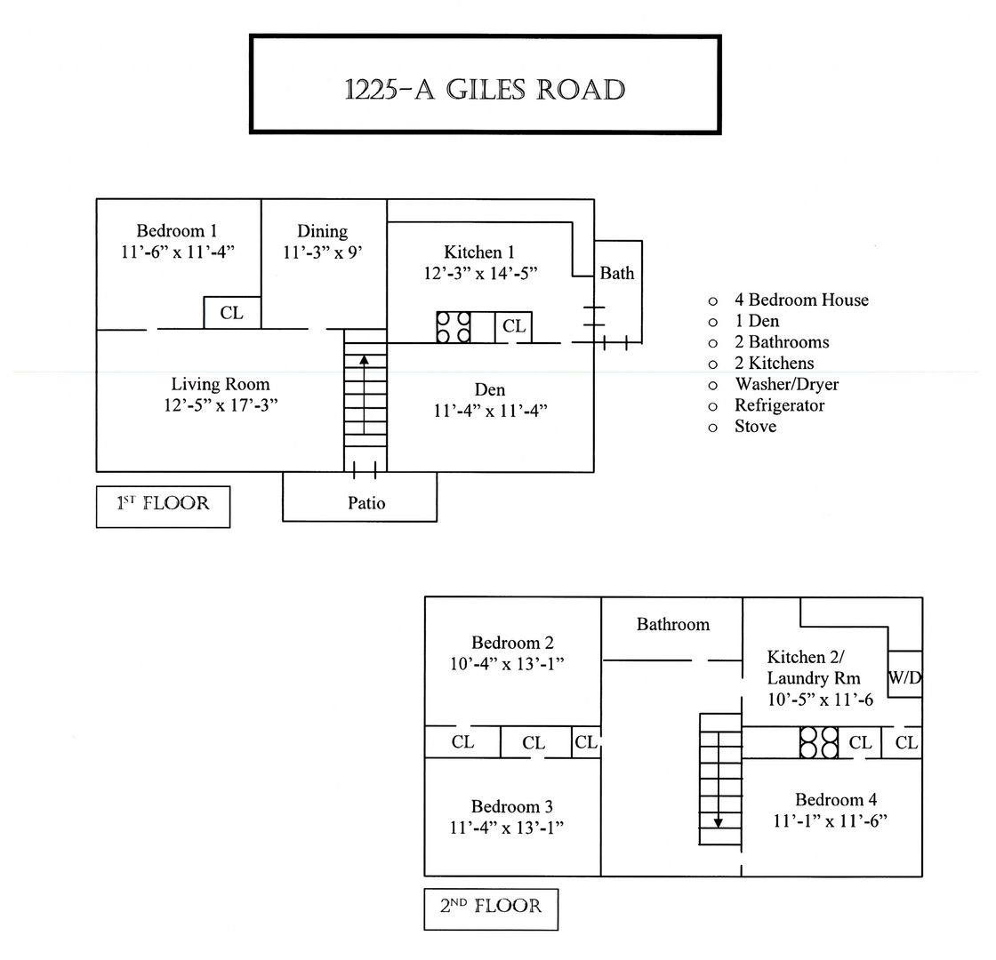 Apartment for rent at 1225-1227 Giles Rd, Blacksburg, VA 24060