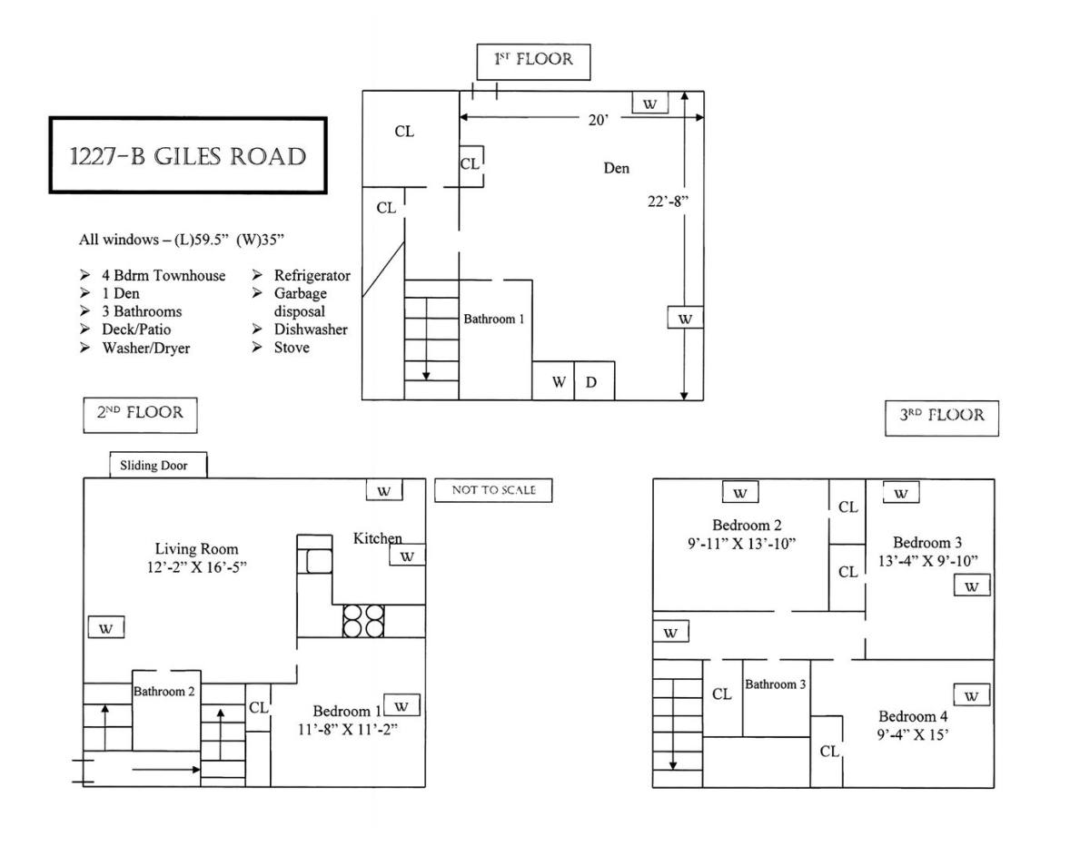 Apartment for rent at 1225-1227 Giles Rd, Blacksburg, VA 24060