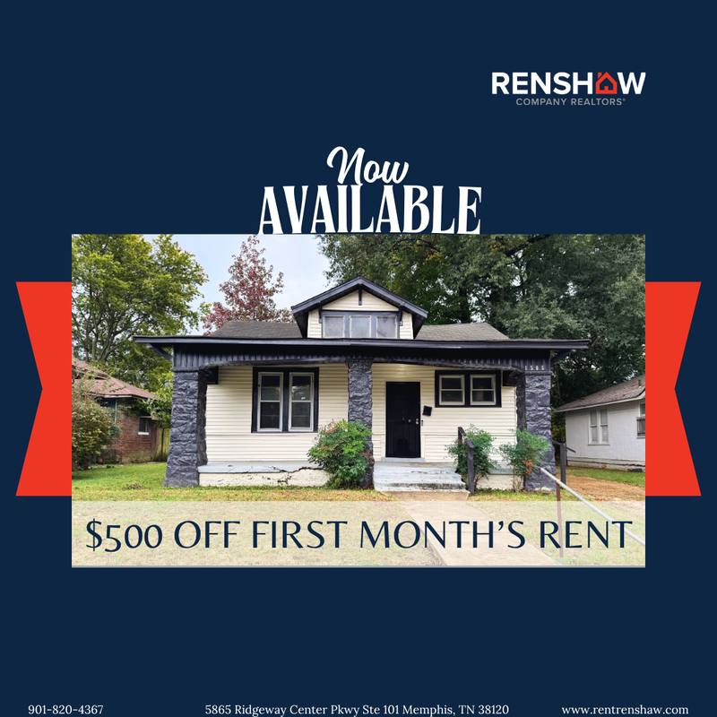 House for rent at 1505 Netherwood Ave, Memphis, TN 38106