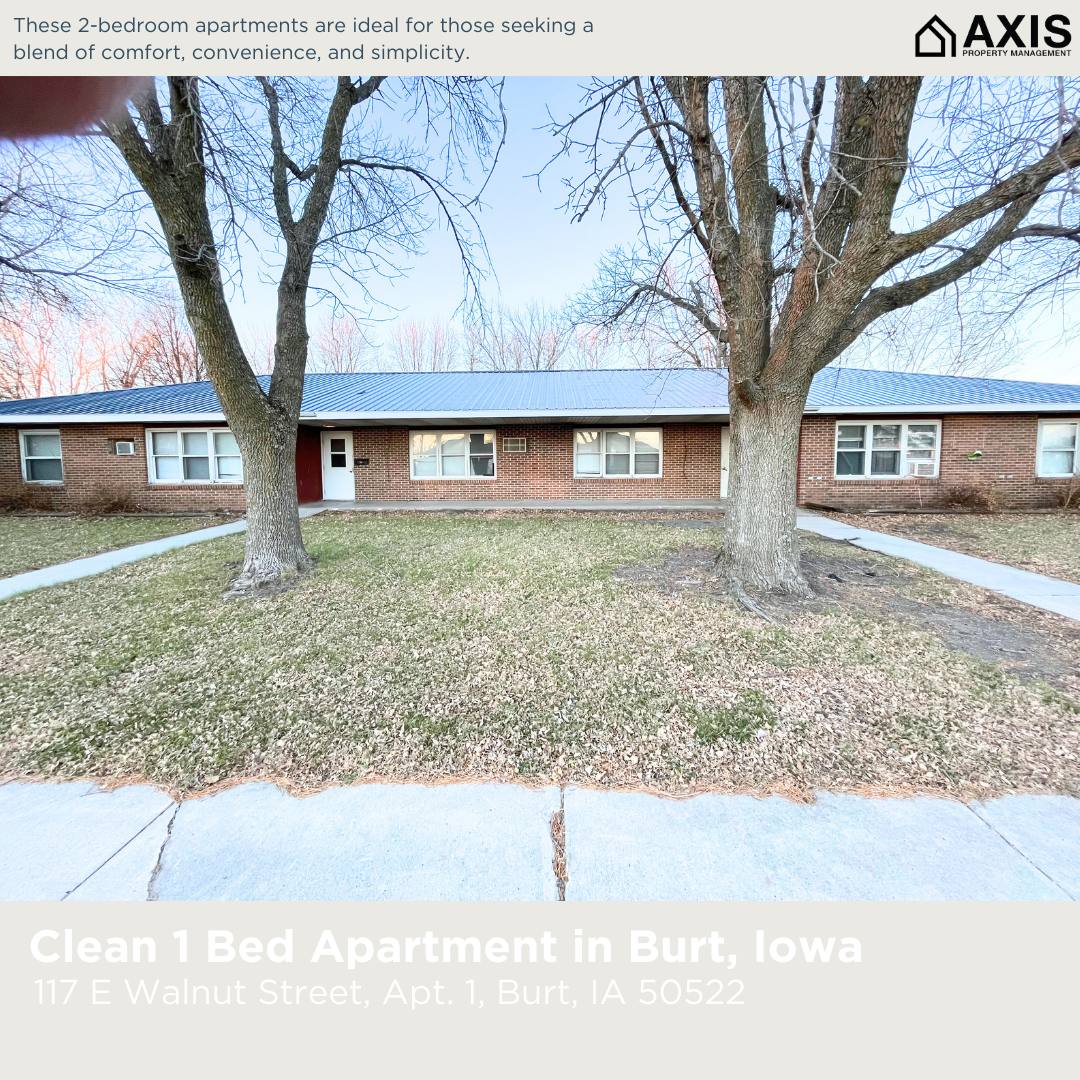 Apartment for rent at 117 E Walnut St, Burt, IA 50522