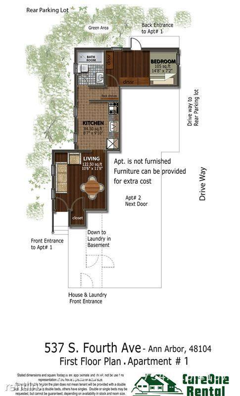 Apartment for rent at 537 S 4th Ave #1, Ann Arbor, MI 48104