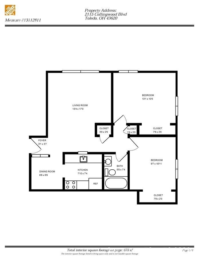 Apartment for rent at 2115 Collingwood Blvd #102, Toledo, OH 43620