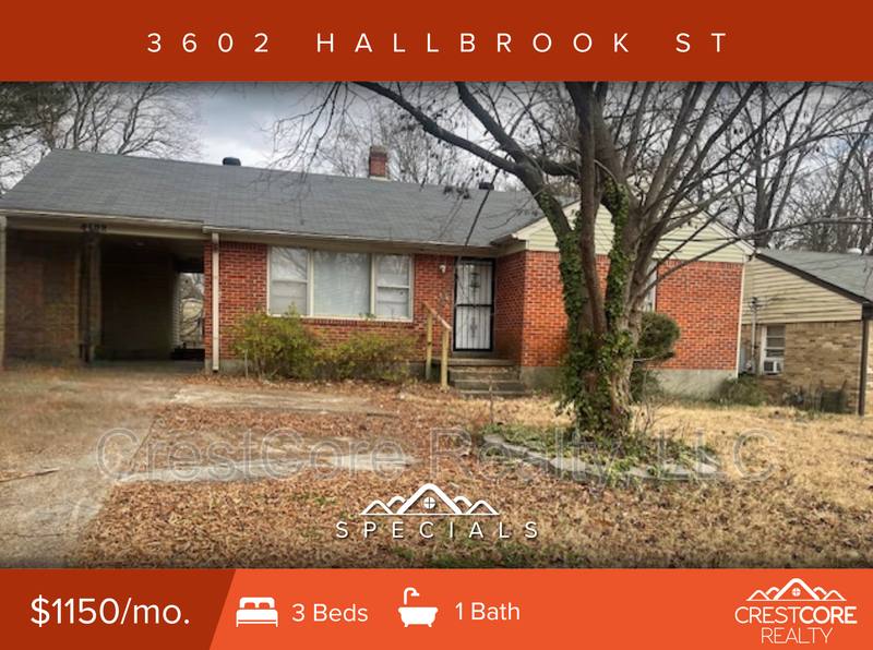 House for rent at 3602 Hallbrook St, Memphis, TN 38127