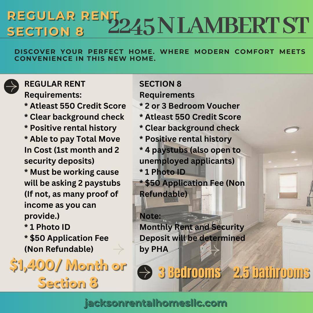 House for rent at 2245 N Lambert St, Philadelphia, PA 19132