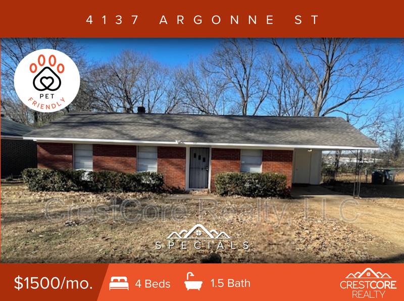 House for rent at 4137 Argonne St, Memphis, TN 38127