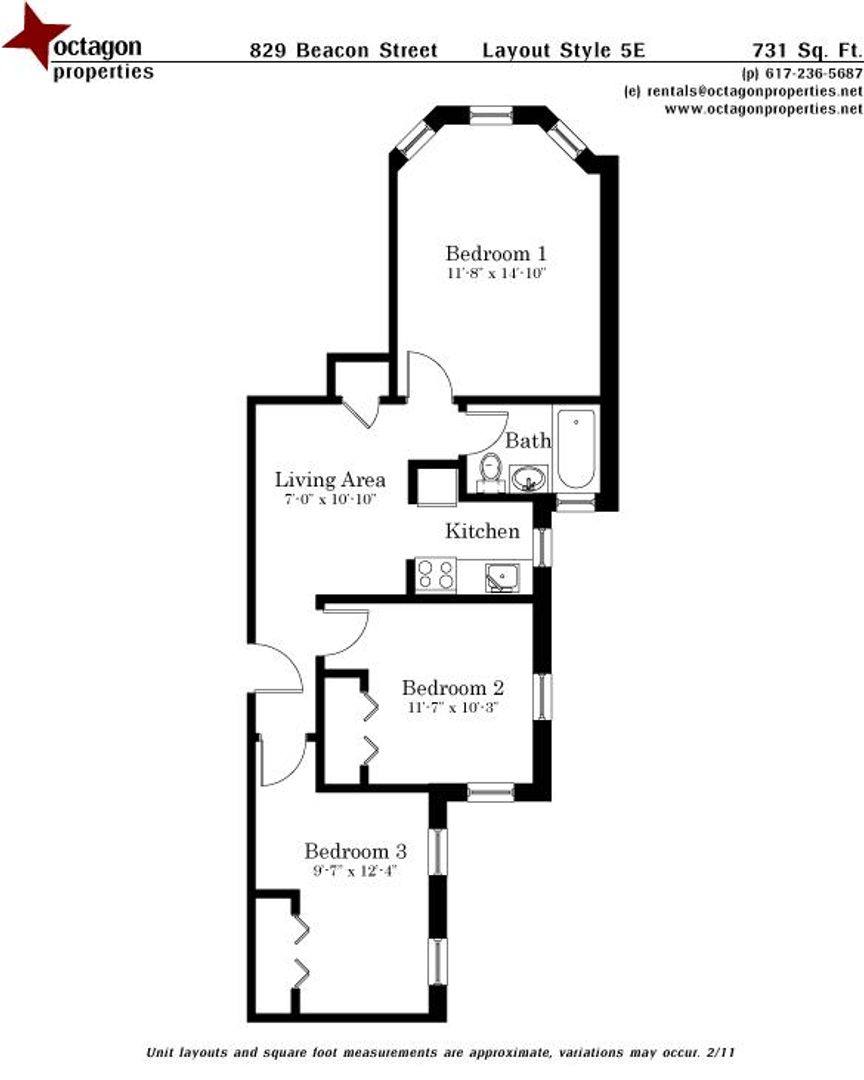 House for rent at 823 Beacon St #2B, Boston, MA 02215