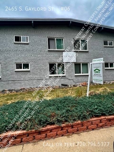 Apartment for rent at 2465 S Gaylord St #4, Denver, CO 80210