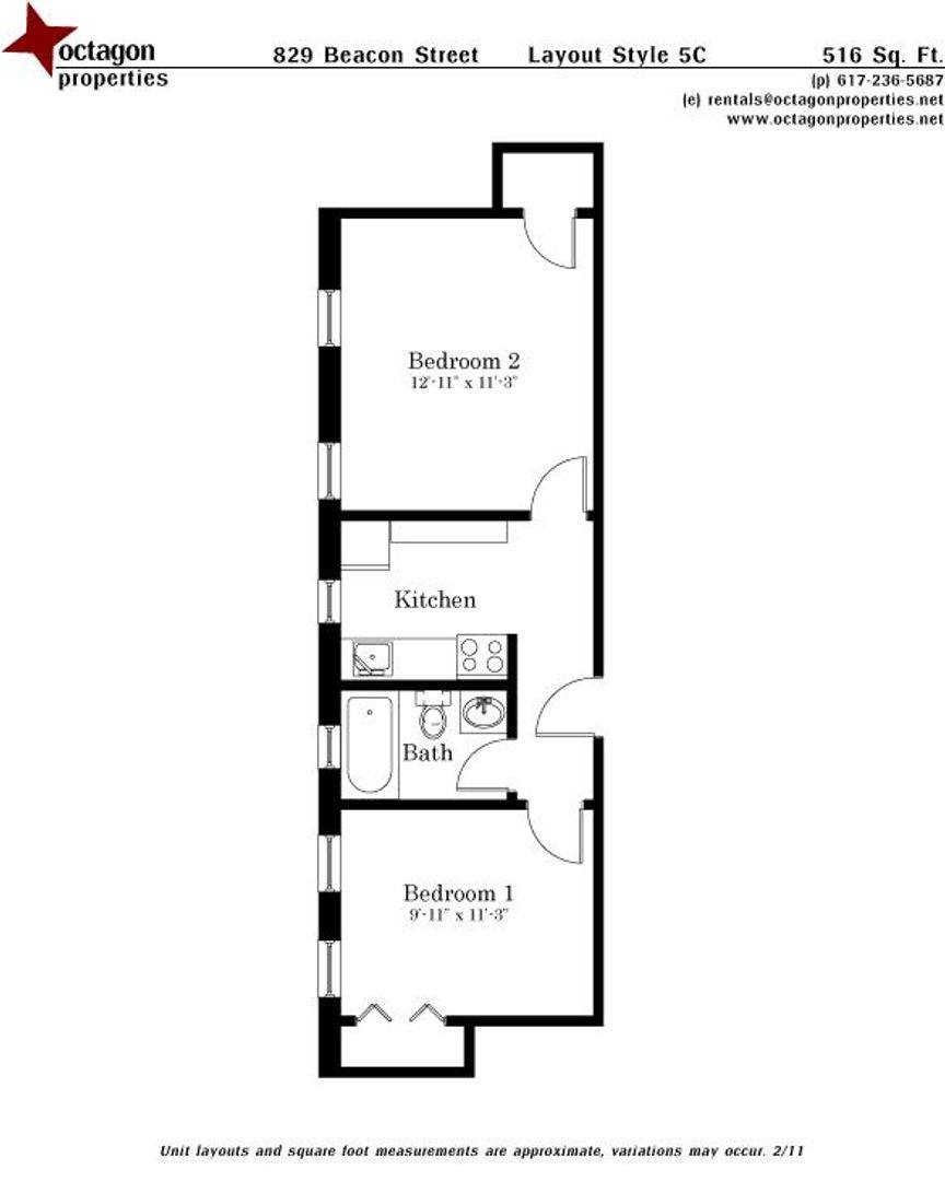 Apartment for rent at 823 Beacon St #1C, Boston, MA 02215
