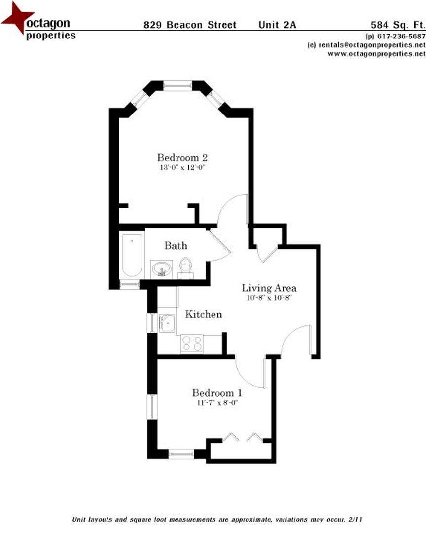 Apartment for rent at 825 Beacon St #9A, Boston, MA 02215
