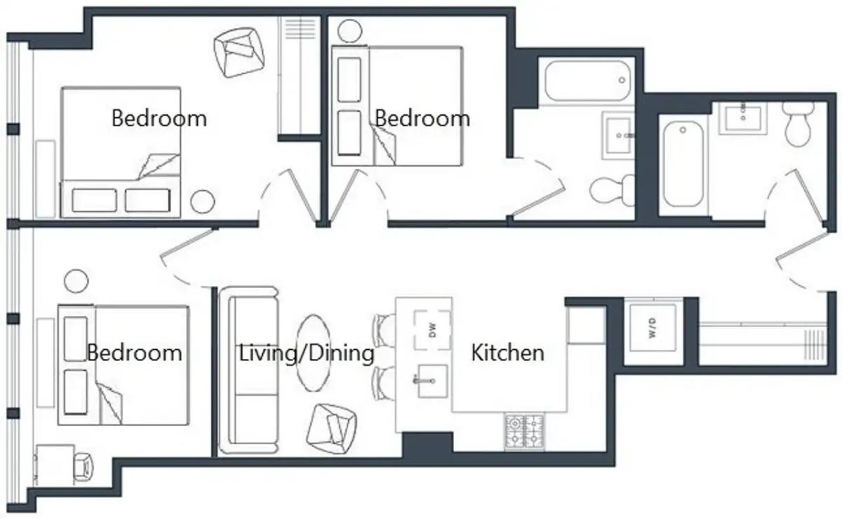 Apartment for rent at 180 John St #3015, New York, NY 10038