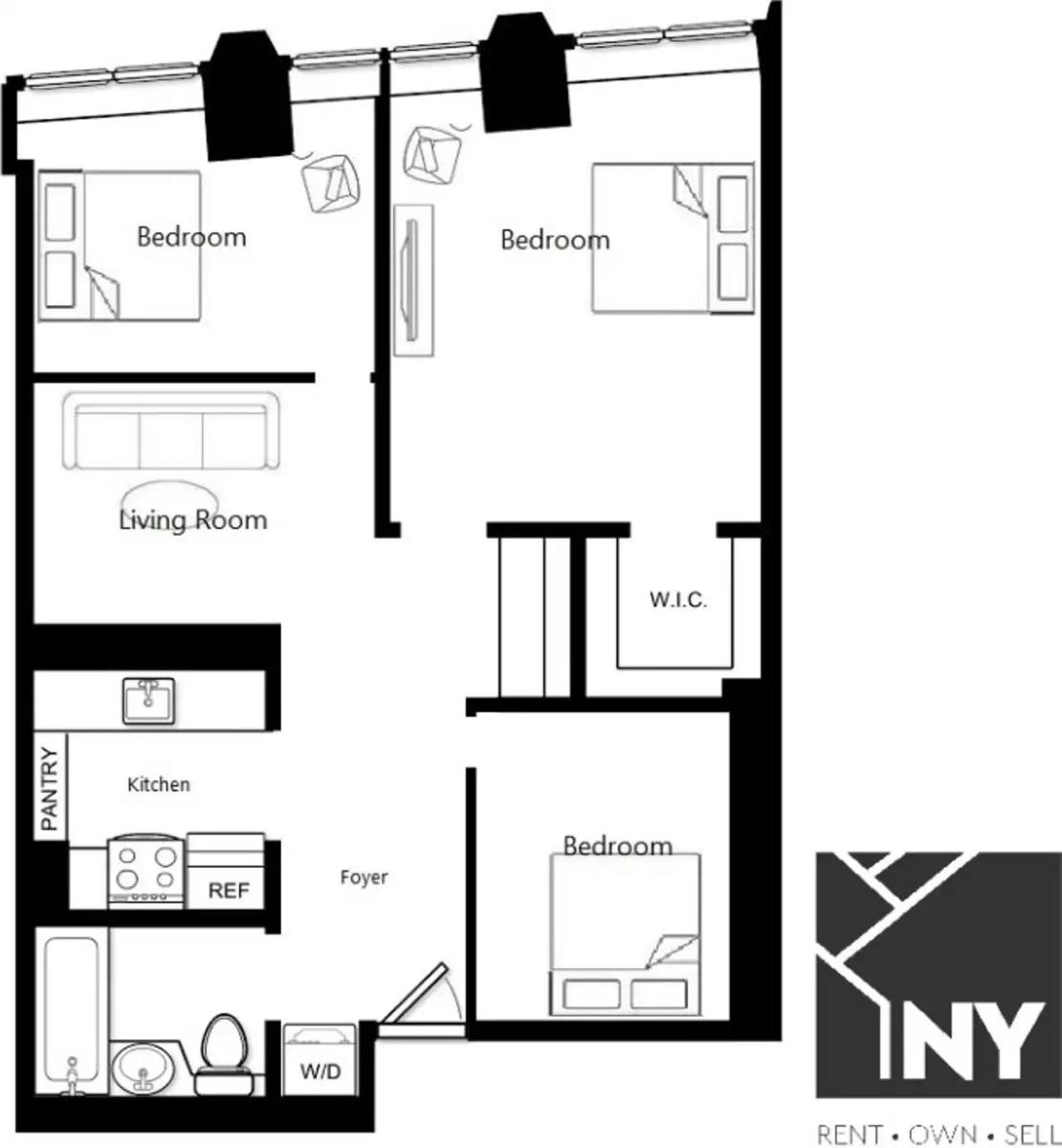 Apartment for rent at 126 Pearl St #19F, New York, NY 10005
