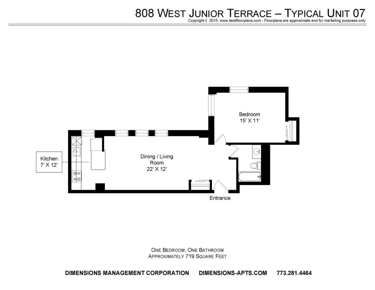 Apartment for rent at 808 -12 W Junior Terrace, Chicago, IL 60613