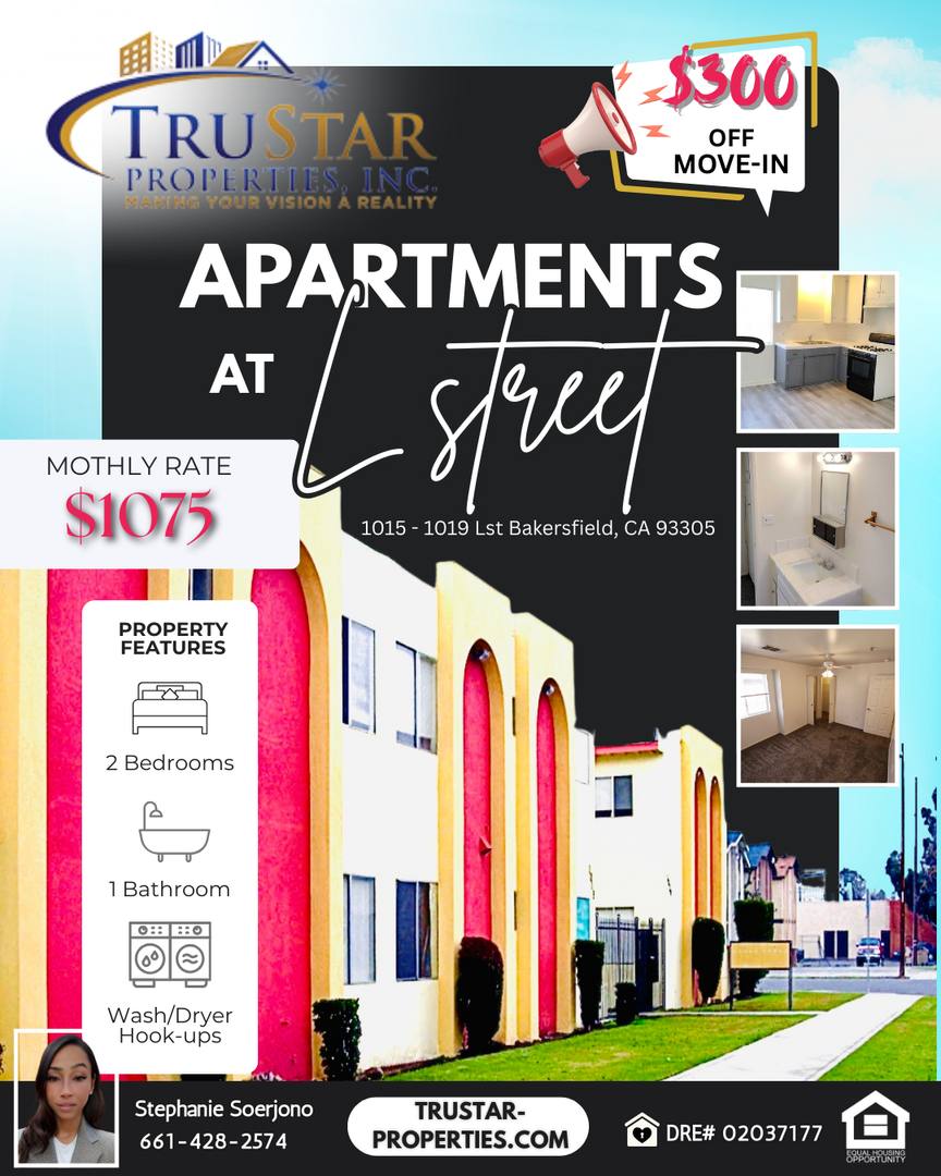 Apartment for rent at 1015-1019 L St, Bakersfield, CA 93304