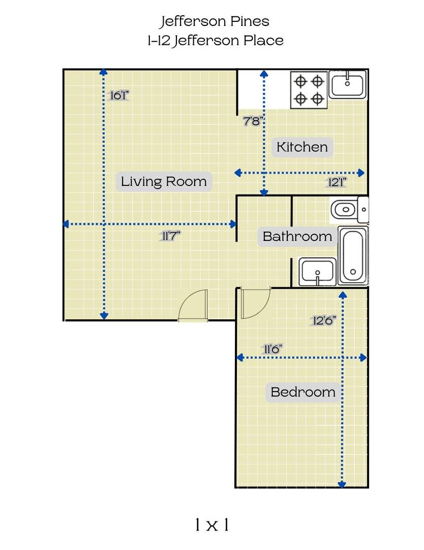Apartment for rent at 1-12 Jefferson Place, Athens, GA 30601