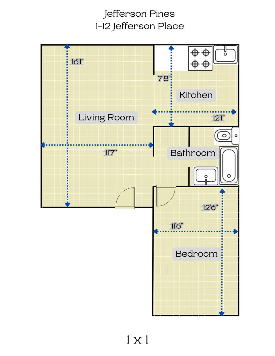 Apartment for rent at 1-12 Jefferson Place, Athens, GA 30601