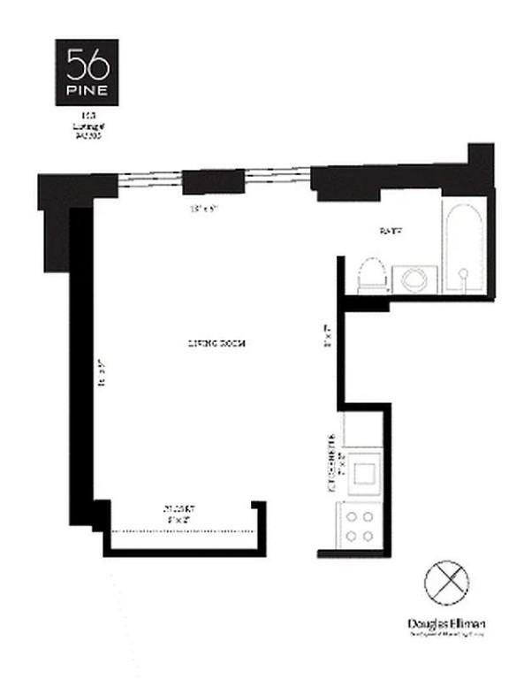 Apartment for rent at 56 Pine St #15G, New York, NY 10005