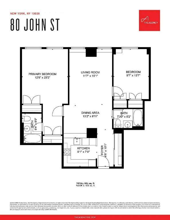 Apartment for rent at 80 John St #9G, New York, NY 10038