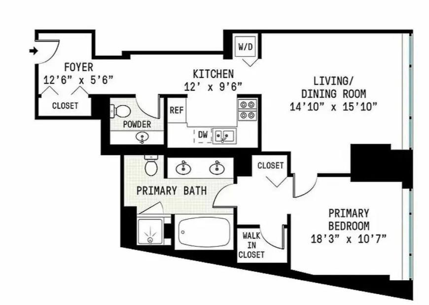 Apartment for rent at 40 Broad St #14D, New York, NY 10004