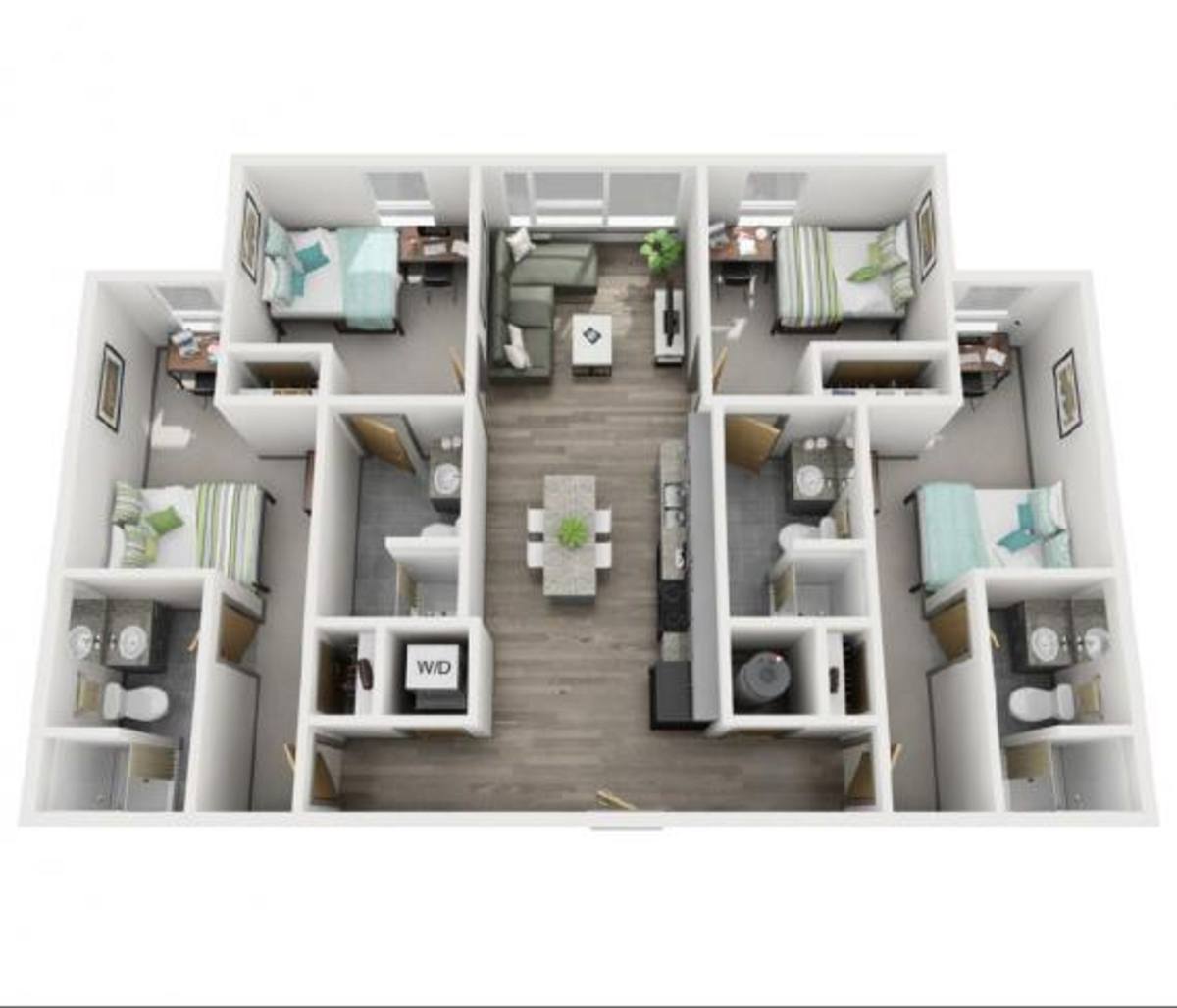 Apartment for rent at 649 Cherry St, Terre Haute, IN 47807