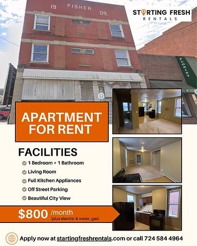 Apartment for rent at 129 E Wayne St #6, Butler, PA 16001