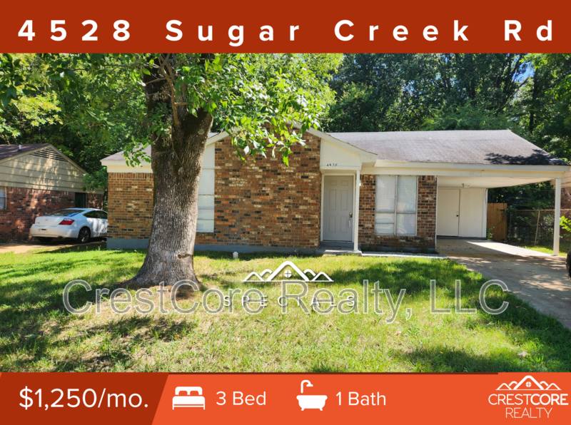 House for rent at 4528 Sugar Creek Rd, Memphis, TN 38118