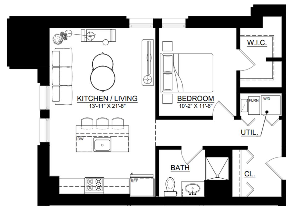 Apartment for rent at 160 University St, Salt Lake City, UT 84102
