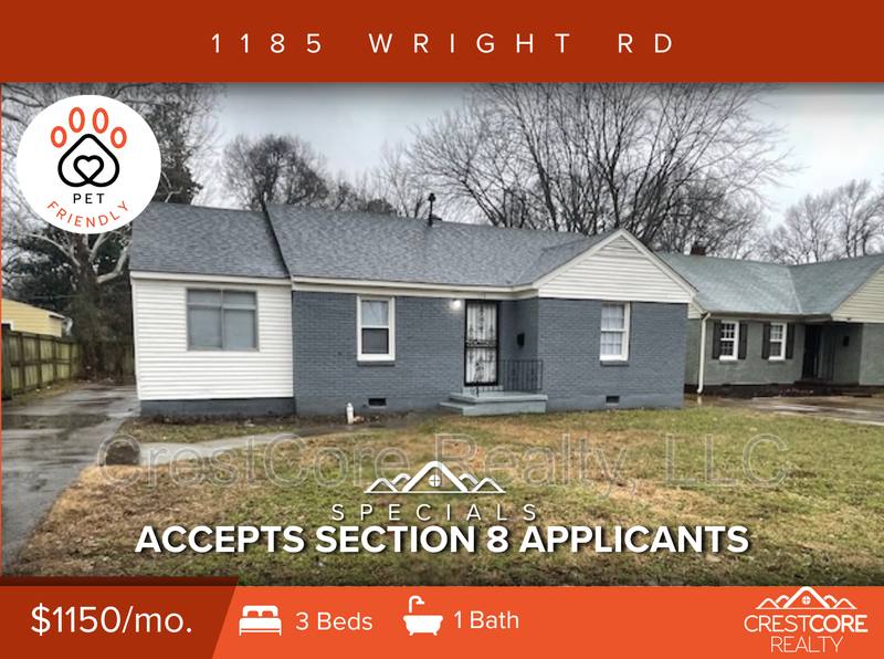 House for rent at 1185 Wright Rd, Memphis, TN 38122