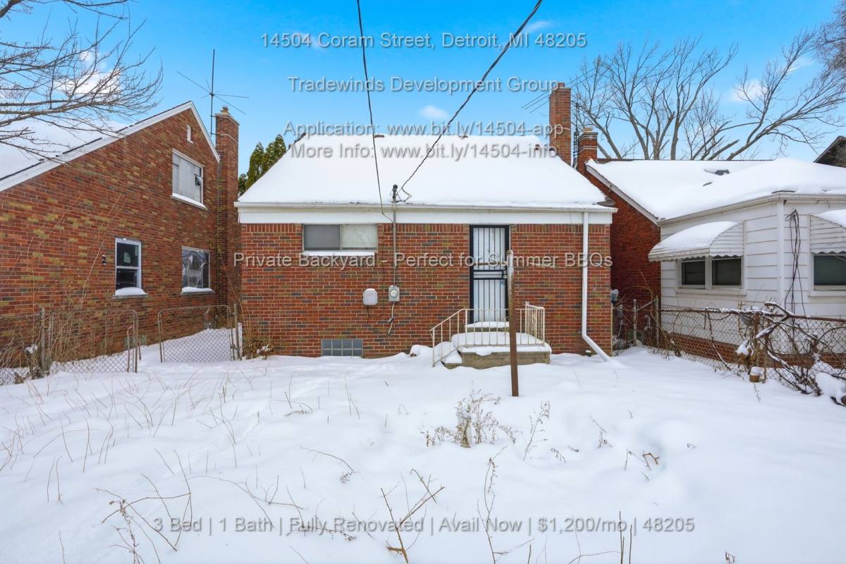 House for rent at 14504 Coram St, Detroit, MI 48205