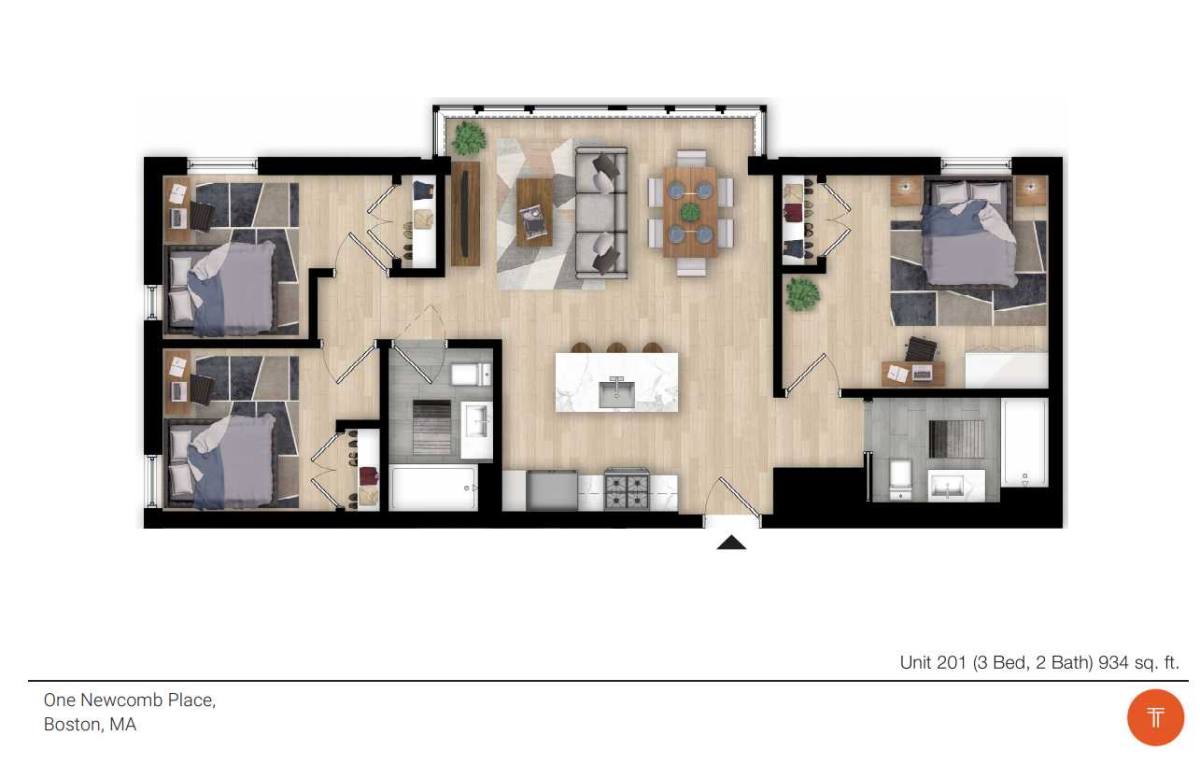 Apartment for rent at 11 Newcomb St, Boston, MA 02118