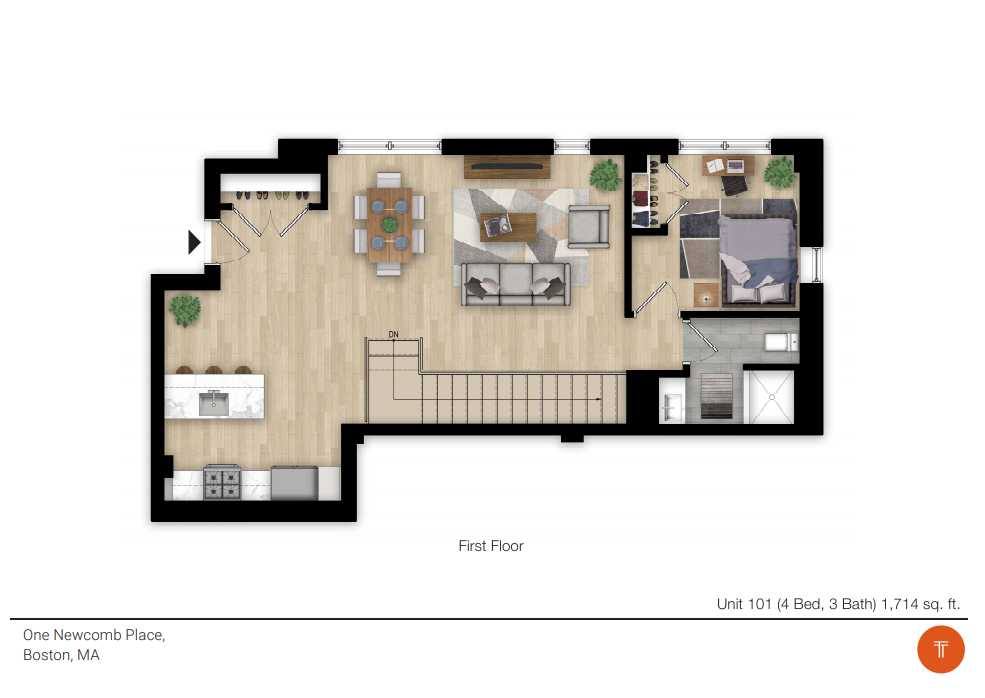 Apartment for rent at 6 Newcomb St, Boston, MA 02118