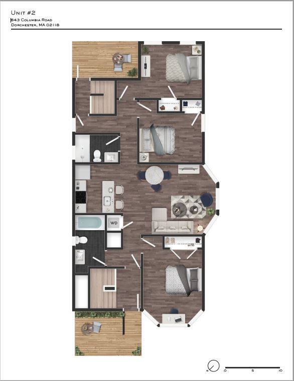 Apartment for rent at 843 Columbia Rd #2, Dorchester, MA 02125