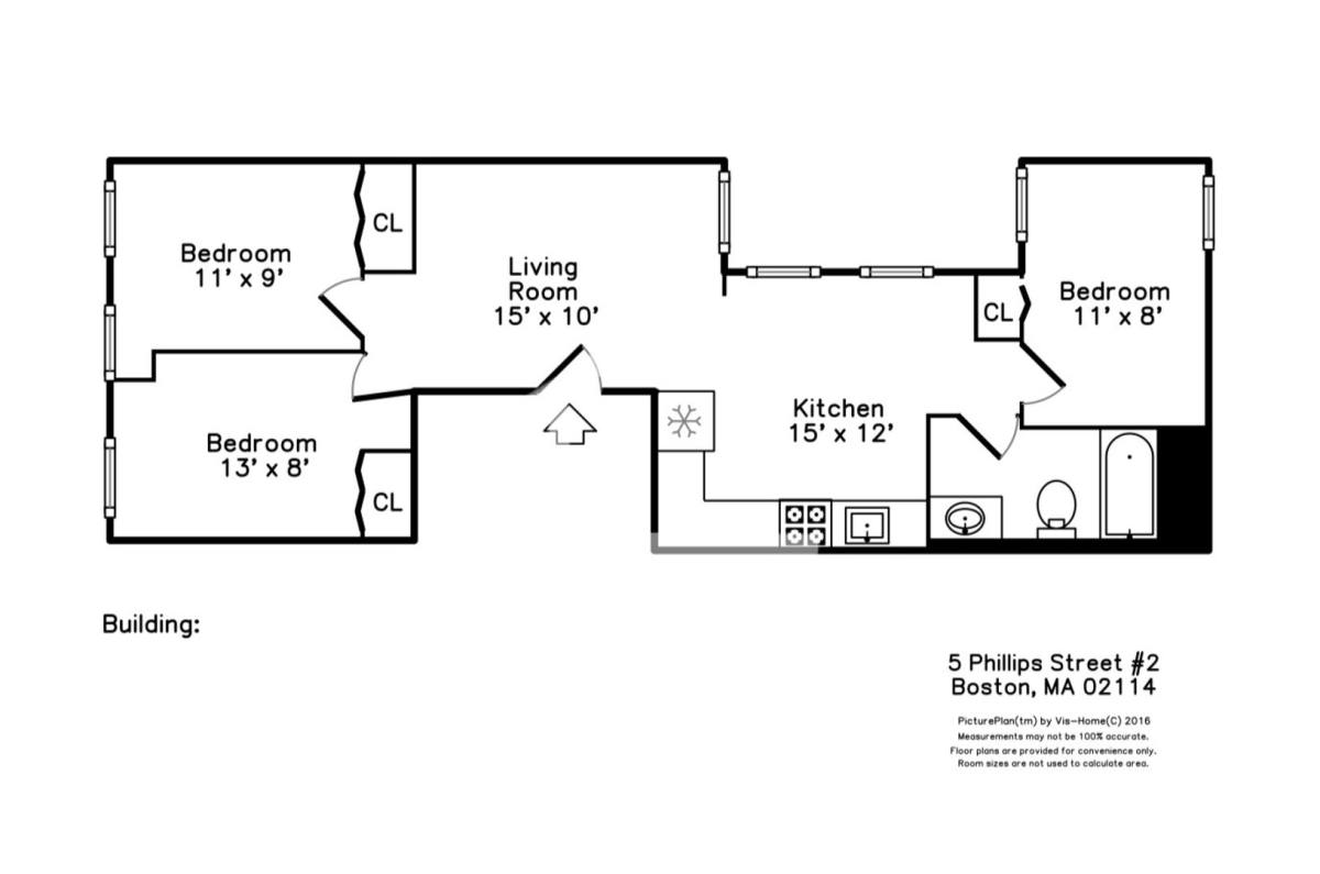 Apartment for rent at 9 Phillips St #3C, Boston, MA 02114
