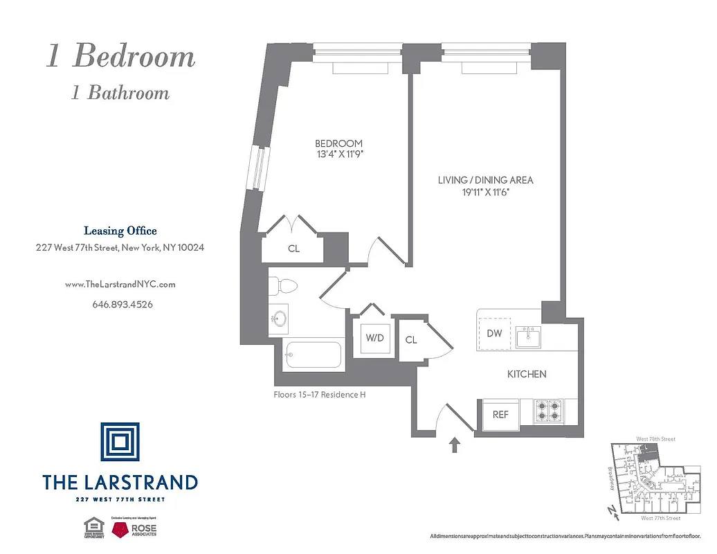 Apartment for rent at 227 W 77th St #17HH, New York, NY 10024