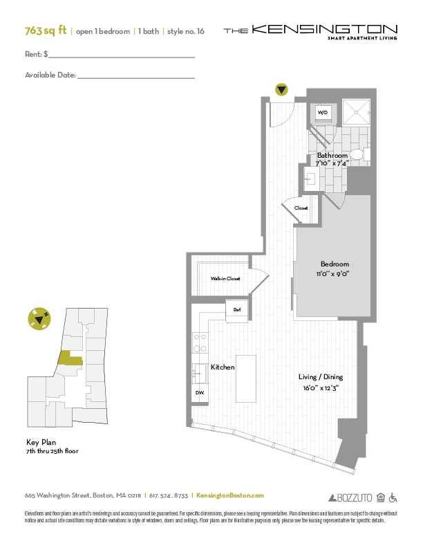 Apartment for rent at 665 Washington St, Boston, MA 02111