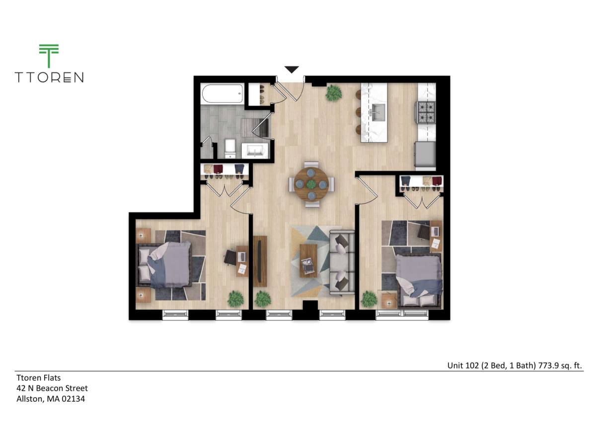 Apartment for rent at 42 N Beacon St #102, Allston, MA 02134