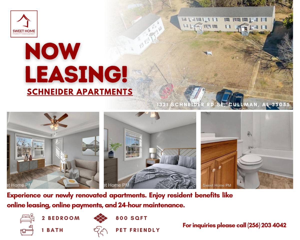 Apartment for rent at 1315-1323 Schneider Rd Se, 1308 E, Cullman, AL 35055
