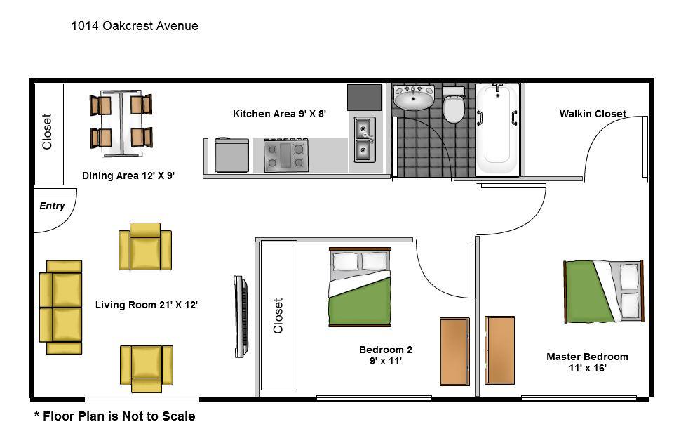Apartment for rent at 1014 Oakcrest St #2, Iowa City, IA 52246